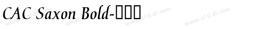 CAC Saxon Bold字体转换
